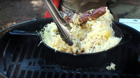 BISON SAUSAGE AND KRAUT SANDWICHES