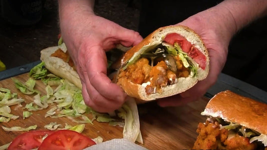 FRIED CRAWFISH PO' BOY SANDWICH