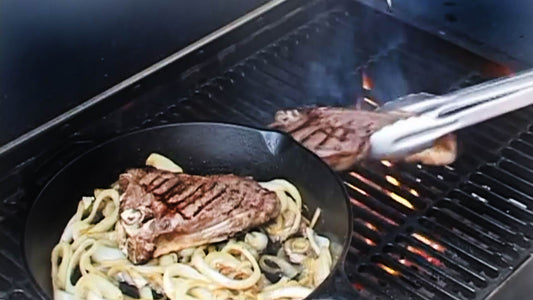 GRILLED STEAK AND ONIONS