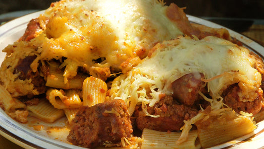 Pasta with Meat + Cheese