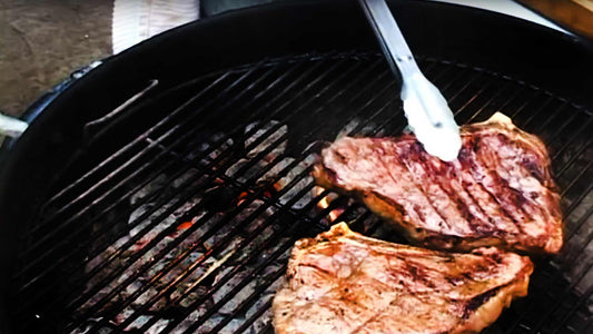 N.Y. STRIP STEAK AND BLACK BEANS