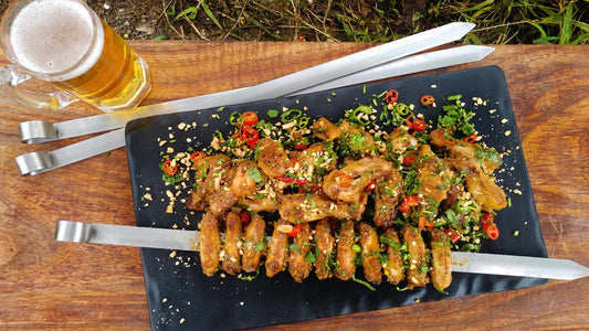 thai style coconut chicken wings kebob kebab