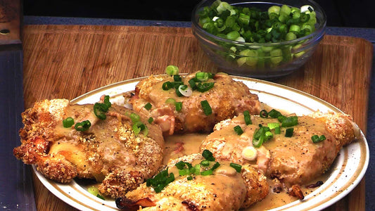 CHICKEN CORDON BLEU WITH BACON AND SCALLION CRÈME GRAVY